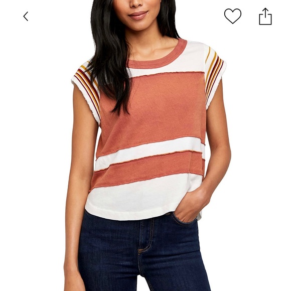 Free People Tops - Free People | Hint of Stripe Cotton T-Shirt